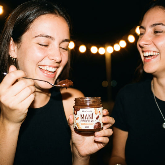 ChocoCream de Maní 100% Natural 280 g — compartiendo en una fiesta