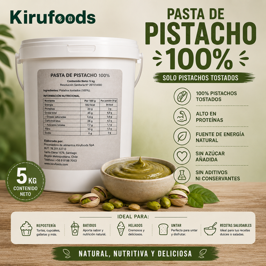 Pasta de Pistacho 100% Natural 5kg | Formato Profesional