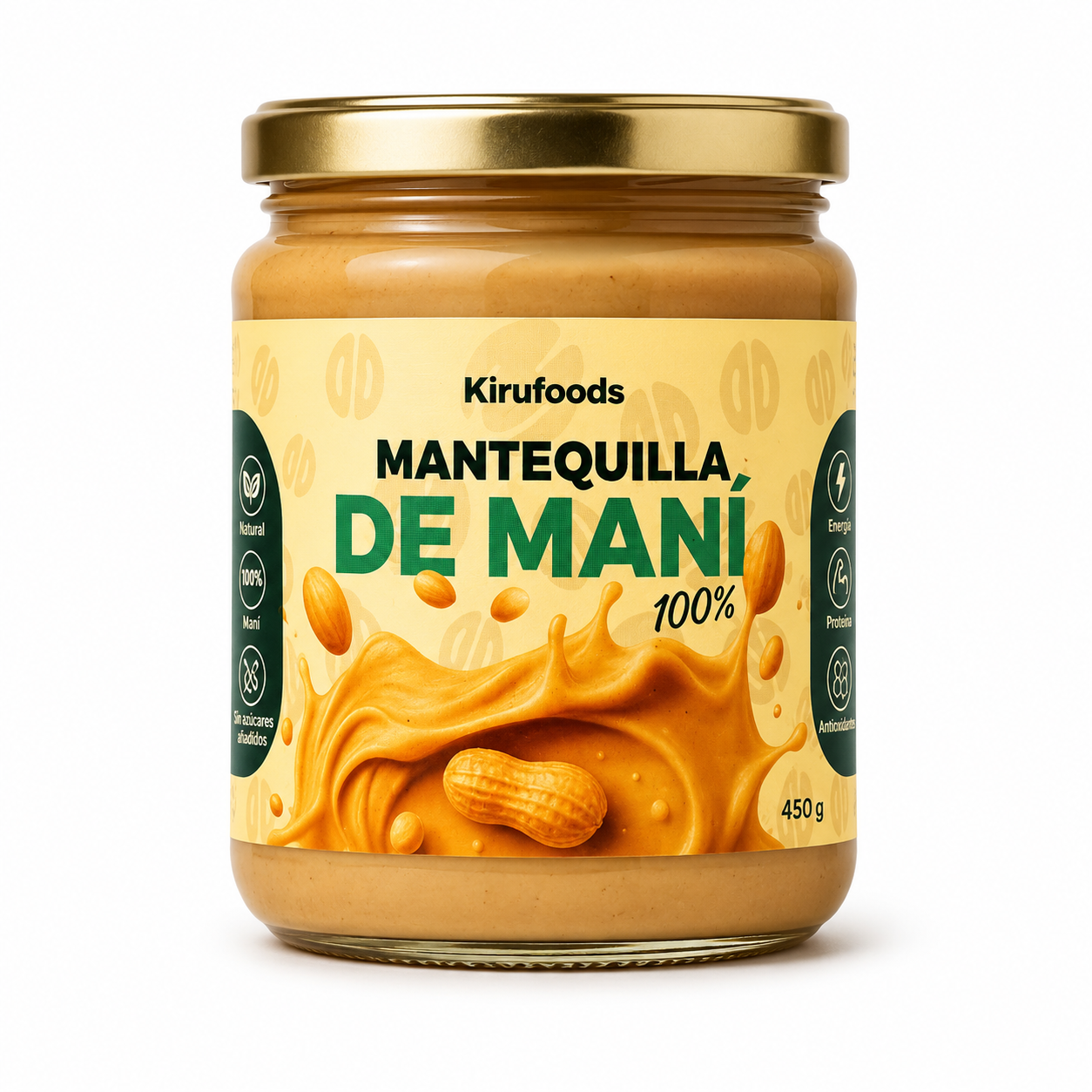 Mantequilla de Maní 100% Natural 450g