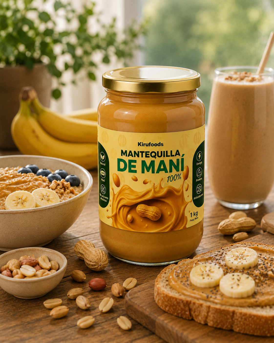 Mantequilla de Maní 100% Natural 1 kg